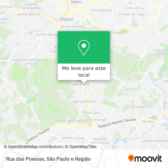 Rua das Poesias mapa