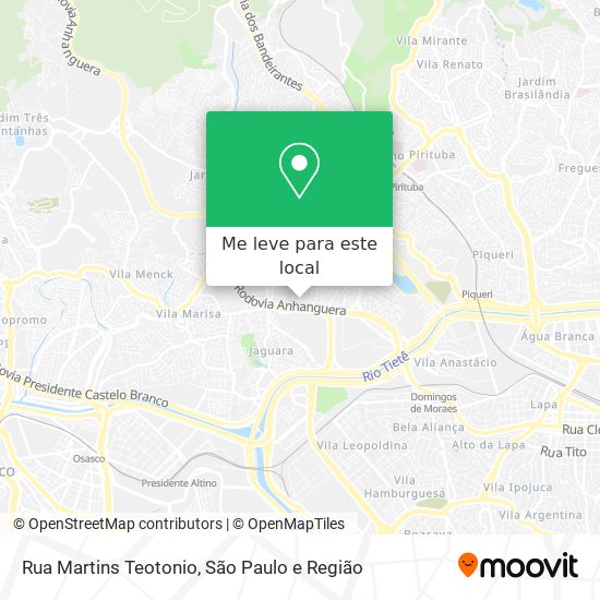 Rua Martins Teotonio mapa