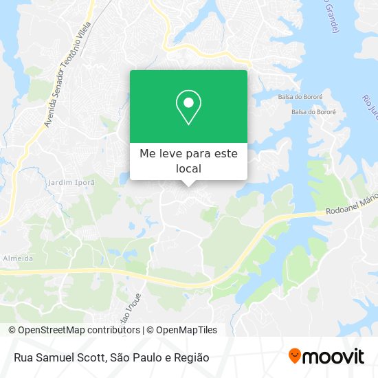 Rua Samuel Scott mapa