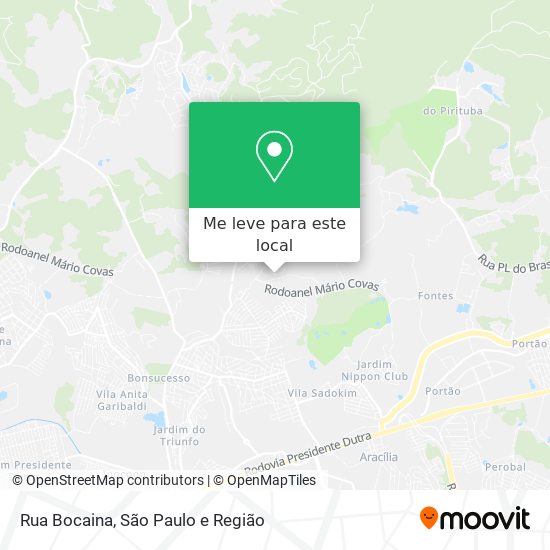Rua Bocaina mapa