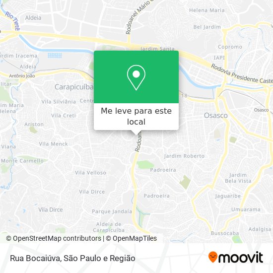 Rua Bocaiúva mapa