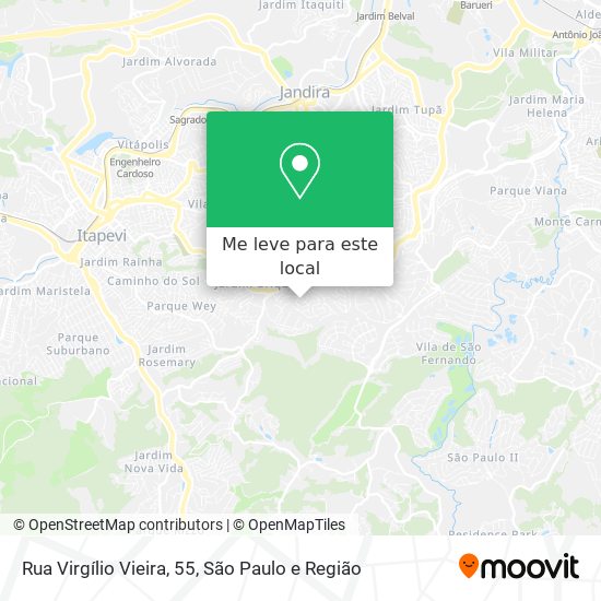 Rua Virgílio Vieira, 55 mapa