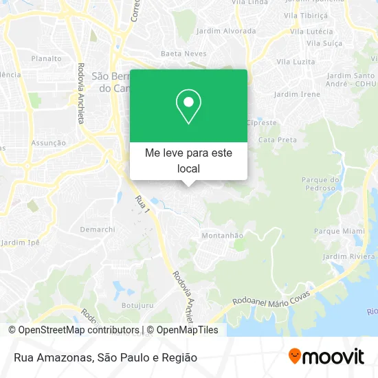 Rua Amazonas mapa