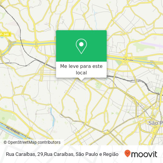 Rua Caraíbas, 29,Rua Caraíbas, Perdizes São Paulo-SP mapa