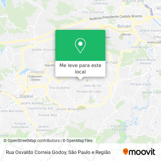 Rua Osvaldo Correia Godoy mapa