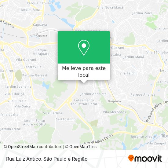 Rua Luiz Antico mapa