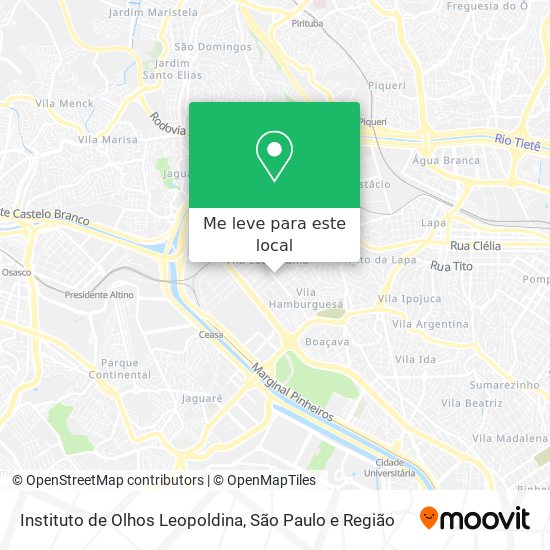 Instituto de Olhos Leopoldina mapa
