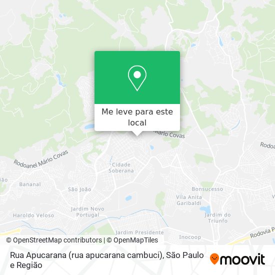 Rua Apucarana (rua apucarana cambuci) mapa