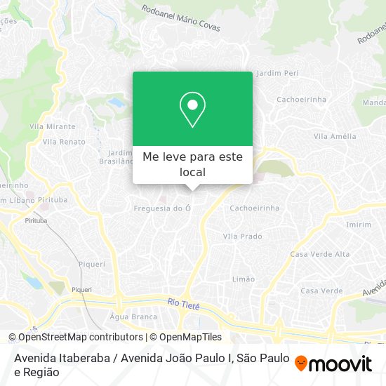 Avenida Itaberaba / Avenida João Paulo I mapa