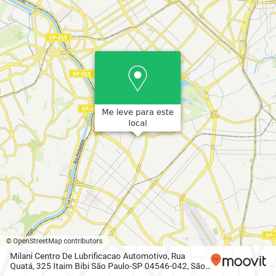 Milani Centro De Lubrificacao Automotivo, Rua Quatá, 325 Itaim Bibi São Paulo-SP 04546-042 mapa