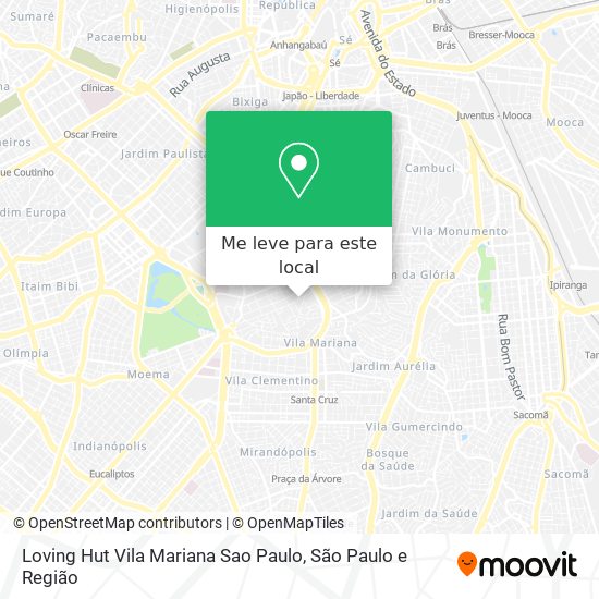 Loving Hut Vila Mariana Sao Paulo mapa