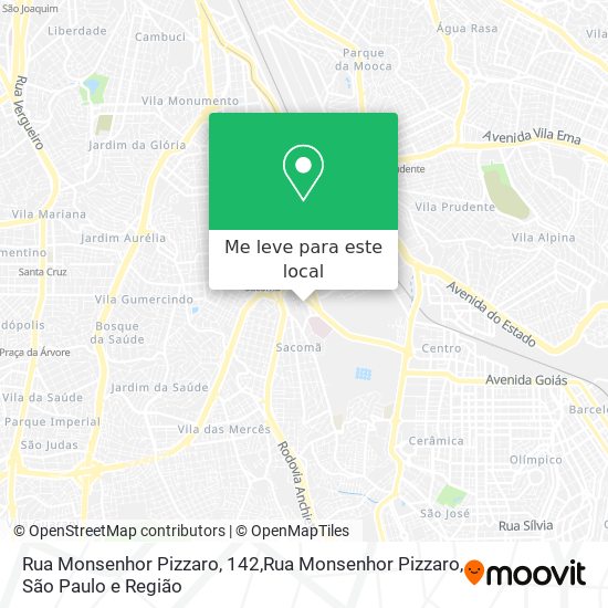 Rua Monsenhor Pizzaro, 142,Rua Monsenhor Pizzaro mapa