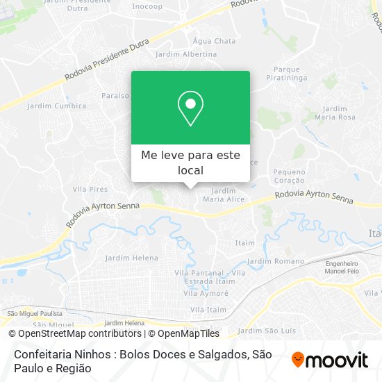 Confeitaria Ninhos : Bolos Doces e Salgados mapa