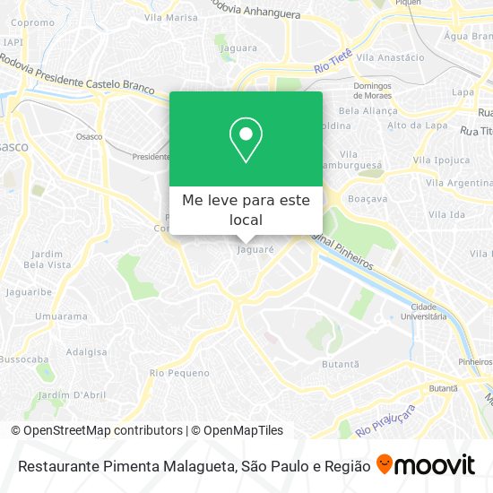 Restaurante Pimenta Malagueta mapa