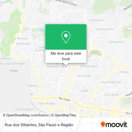 Rua dos Sitiantes mapa
