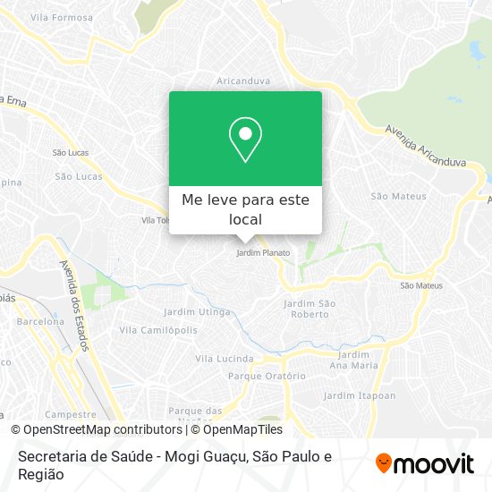 Secretaria de Saúde - Mogi Guaçu mapa