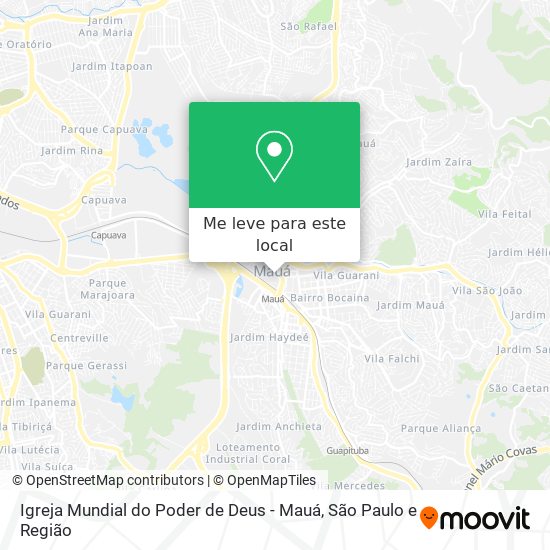 Igreja Mundial do Poder de Deus - Mauá mapa