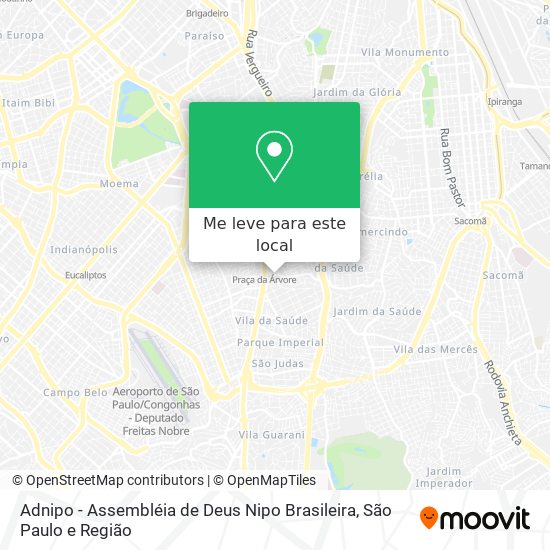 Adnipo - Assembléia de Deus Nipo Brasileira mapa