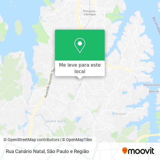 Rua Canário Natal mapa