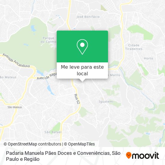 Padaria Manuela Pães Doces e Conveniências mapa