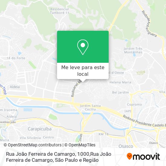 Rua João Ferreira de Camargo, 1000,Rua João Ferreira de Camargo mapa