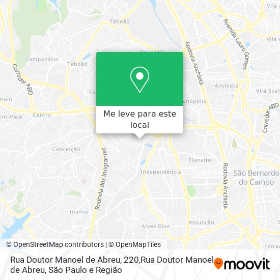 Rua Doutor Manoel de Abreu, 220,Rua Doutor Manoel de Abreu mapa