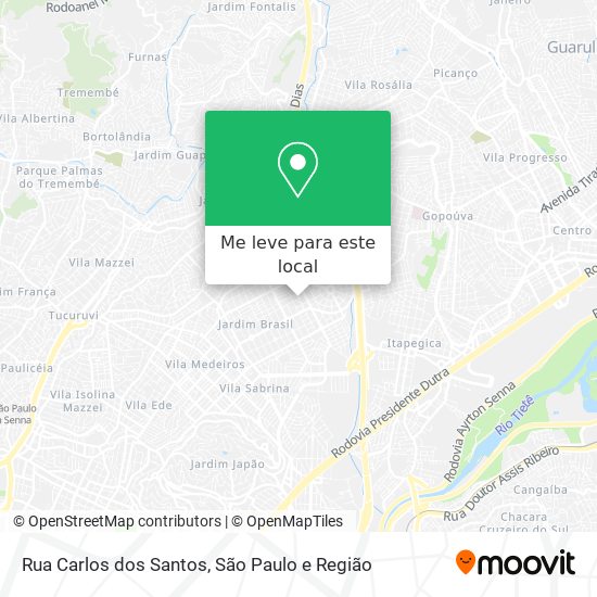 Rua Carlos dos Santos mapa