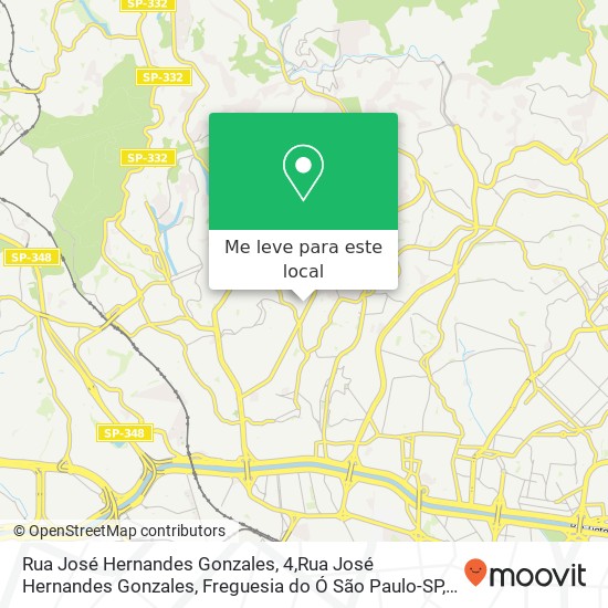 Rua José Hernandes Gonzales, 4,Rua José Hernandes Gonzales, Freguesia do Ó São Paulo-SP mapa