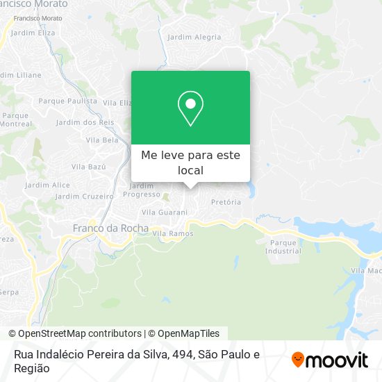 Rua Indalécio Pereira da Silva, 494 mapa