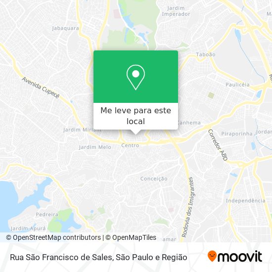 Rua São Francisco de Sales mapa