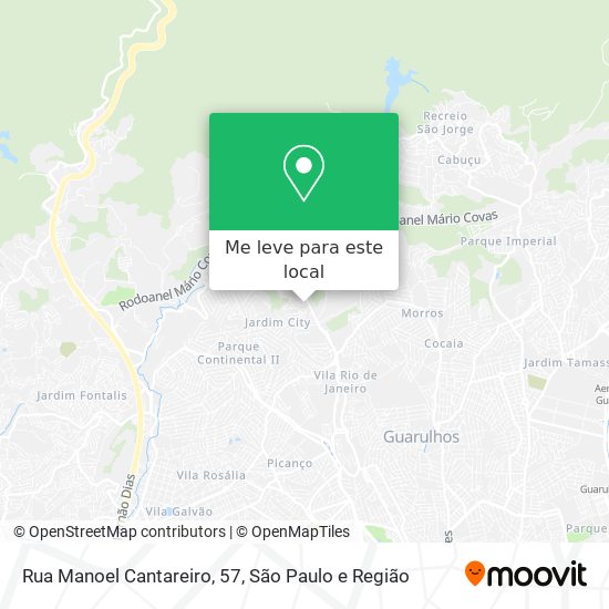Rua Manoel Cantareiro, 57 mapa