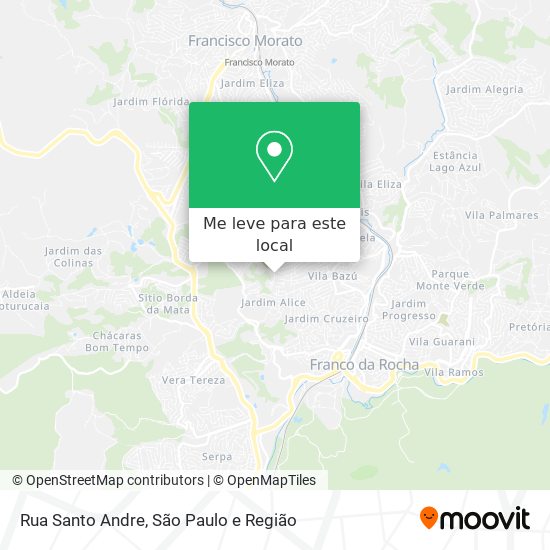 Rua Santo Andre mapa