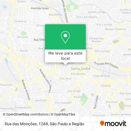 Rua das Monções, 1268 mapa