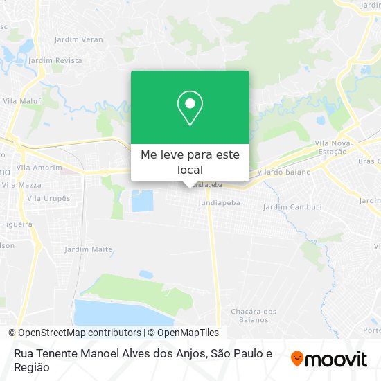 Rua Tenente Manoel Alves dos Anjos mapa