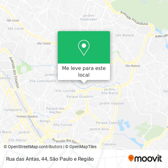 Rua das Antas, 44 mapa
