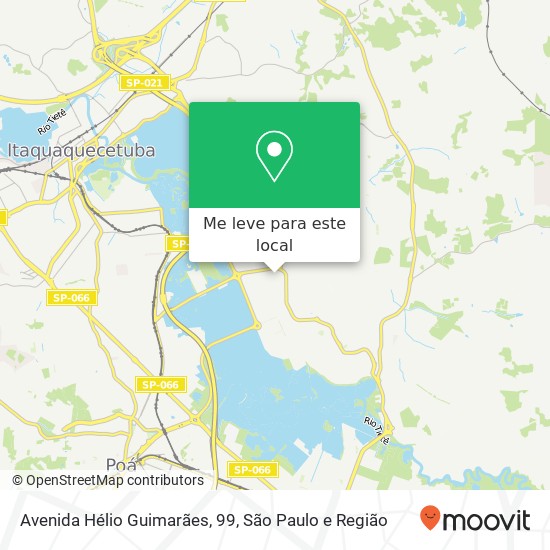 Avenida Hélio Guimarães, 99, Boa Vista Paulista Suzano-SP mapa
