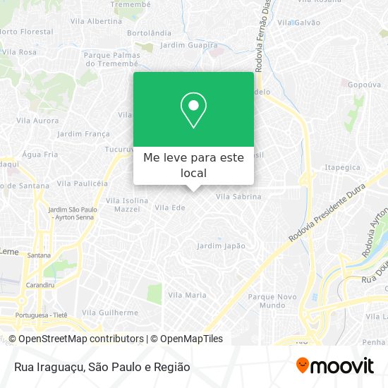 Rua Iraguaçu mapa
