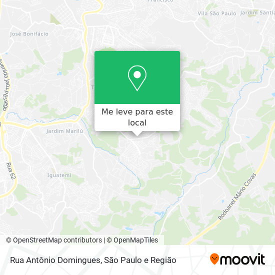 Rua Antônio Domingues mapa
