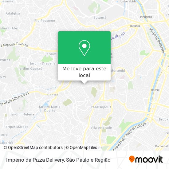 Império da Pizza Delivery mapa