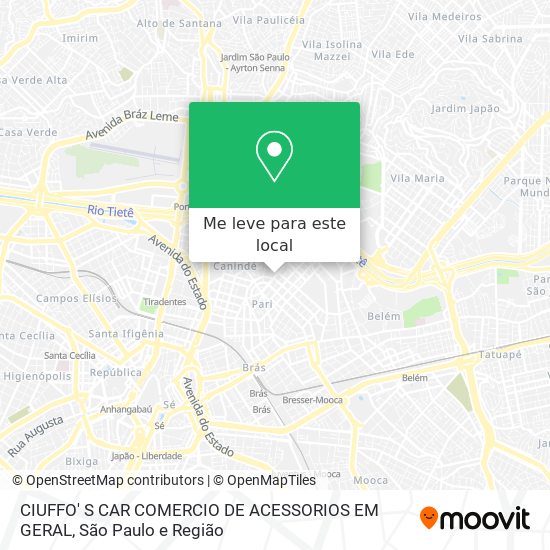 CIUFFO' S CAR COMERCIO DE ACESSORIOS EM GERAL mapa