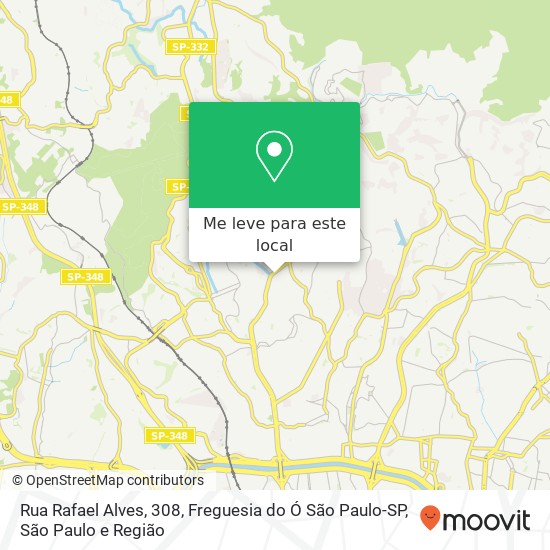 Rua Rafael Alves, 308, Freguesia do Ó São Paulo-SP mapa