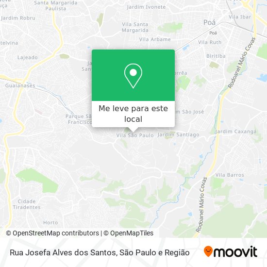 Rua Josefa Alves dos Santos mapa