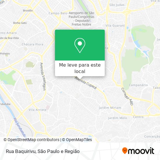 Rua Baquirivu mapa