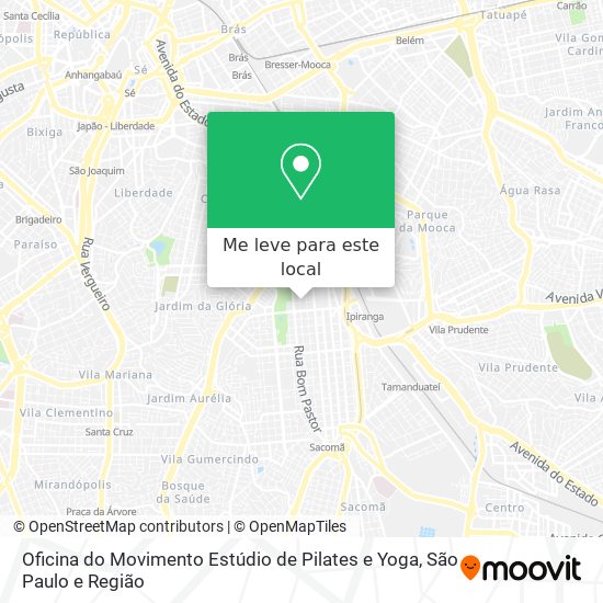 Oficina do Movimento Estúdio de Pilates e Yoga mapa