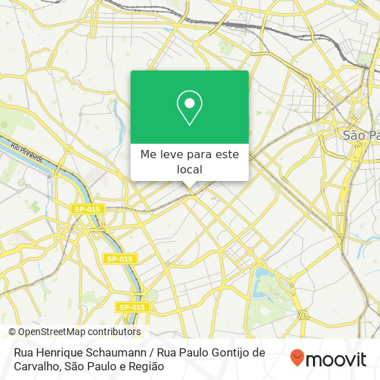 Rua Henrique Schaumann / Rua Paulo Gontijo de Carvalho, Jardim Paulista São Paulo-SP mapa