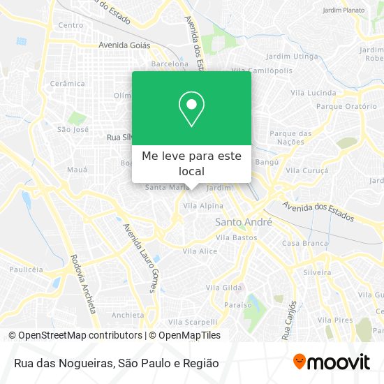 Rua das Nogueiras mapa