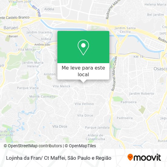 Lojinha da Fran/ Ct Maffei mapa