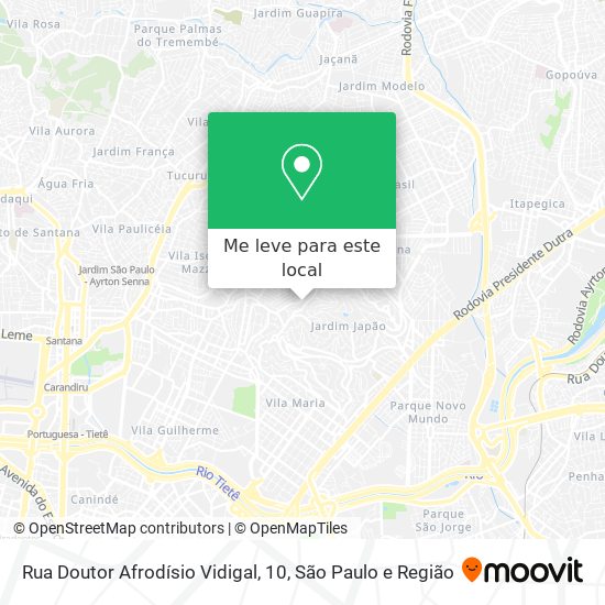 Rua Doutor Afrodísio Vidigal, 10 mapa