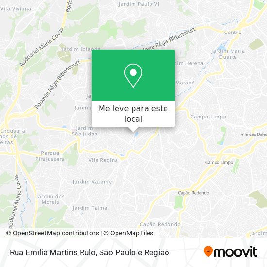 Rua Emília Martins Rulo mapa