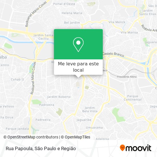 Rua Papoula mapa